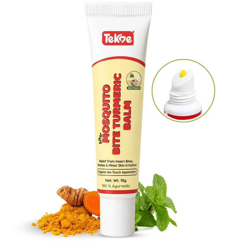 Tekme No-Touch Applicator After Mosquito Bite Turmeric Balm for Baby | Relief from Insect Bites, Itching, Rashes & Minor Skin Irritation (10g x Pack of 1)