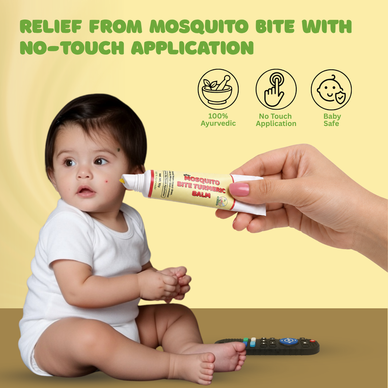 Tekme No-Touch Applicator After Mosquito Bite Turmeric Balm for Baby | Relief from Insect Bites, Itching, Rashes & Minor Skin Irritation (10g x Pack of 1)