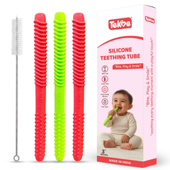 Silicone Baby Teething Tubes Pack