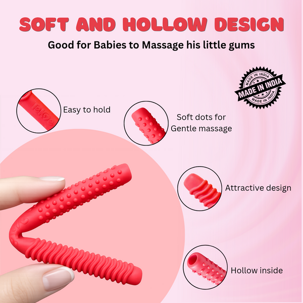 Silicone Baby Teething Tubes Set