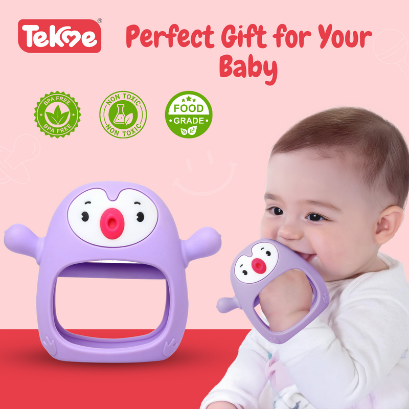 Penguin Silicone Baby Teether Toy