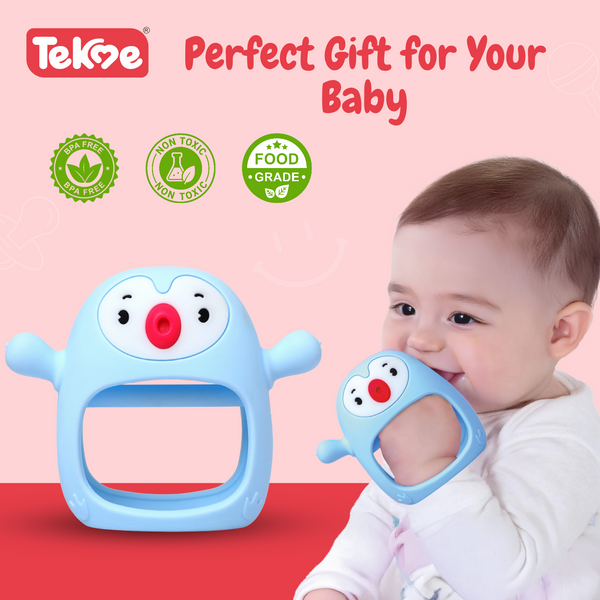 Penguin Silicone Baby Teether Toy