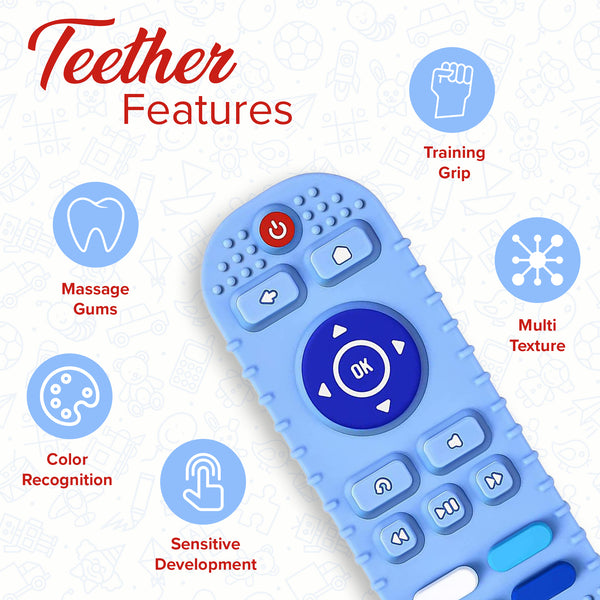 Remote Silicone Baby Teether Combo