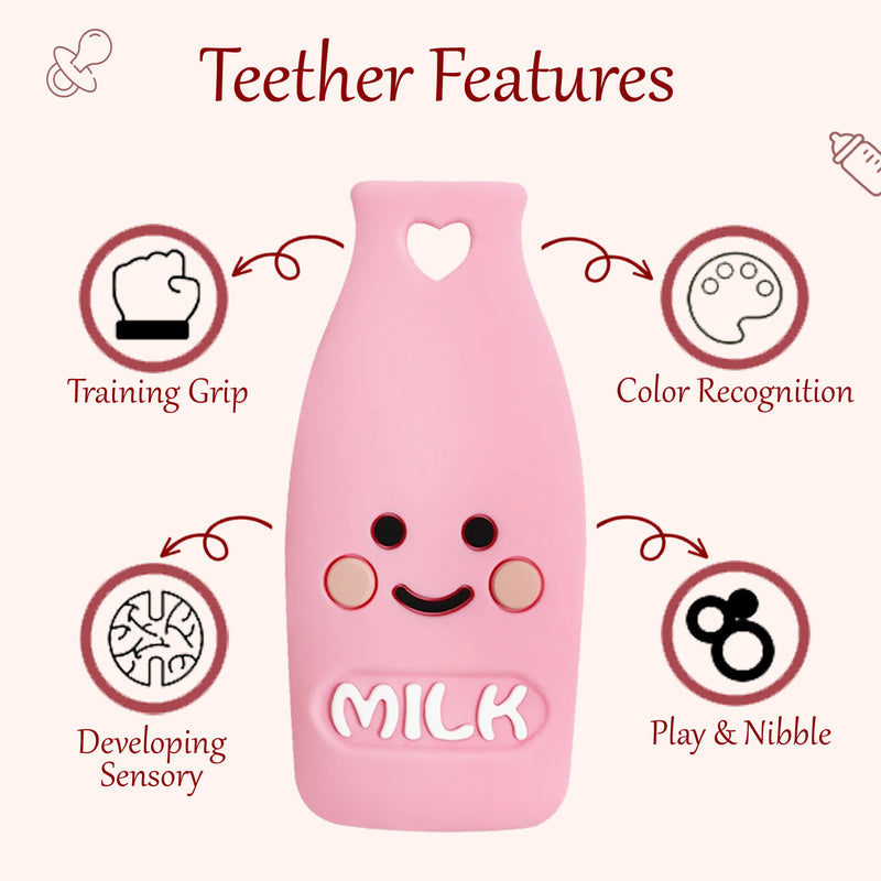 Milk Bottle Silicone Baby Teether