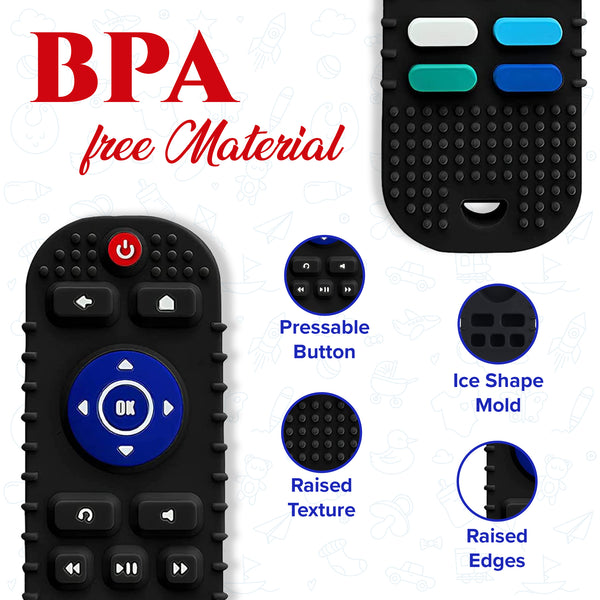 Silicone Remote Baby Teether Combo