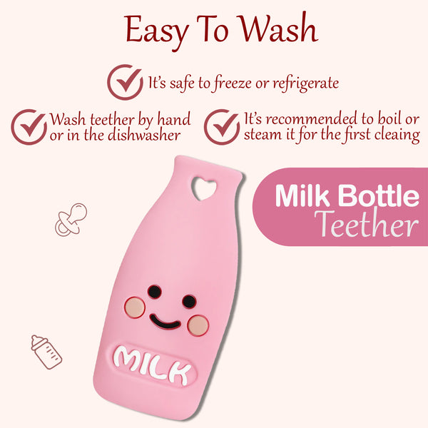 Milk Bottle Silicone Baby Teether