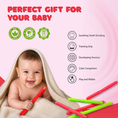 Silicone Baby Teething Tubes Pack
