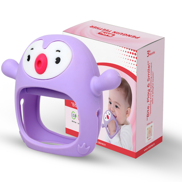 Penguin Silicone Baby Teether Toy