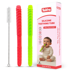 Silicone Baby Teething Tubes Set