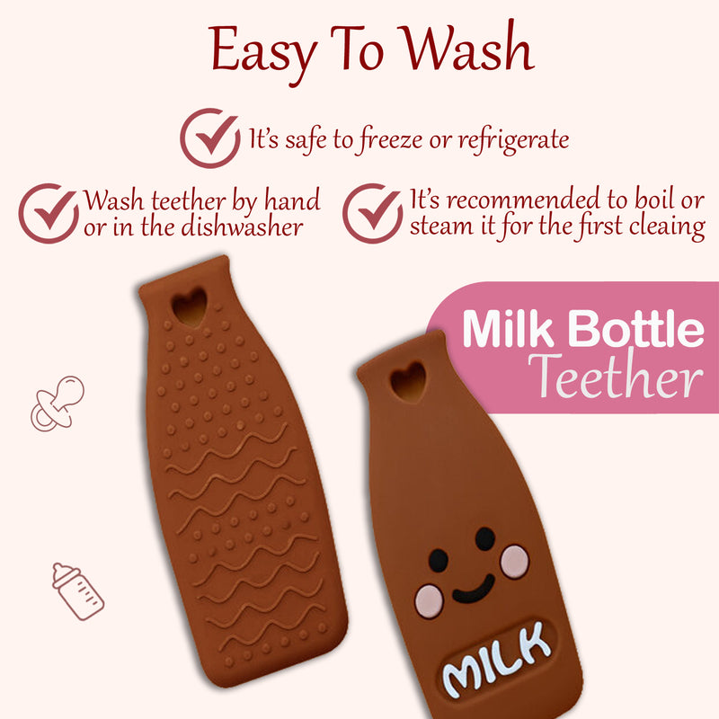 Milk Bottle Silicone Baby Teether