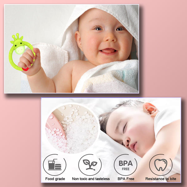 Giraffe Silicone Baby Teether Toy