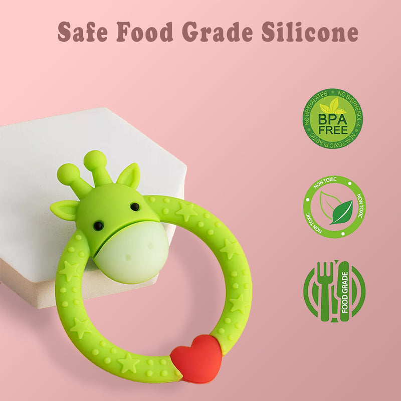 Giraffe Silicone Baby Teether Toy