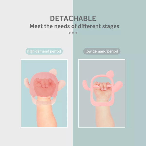Cactus Silicone Teether Glove Baby Toy