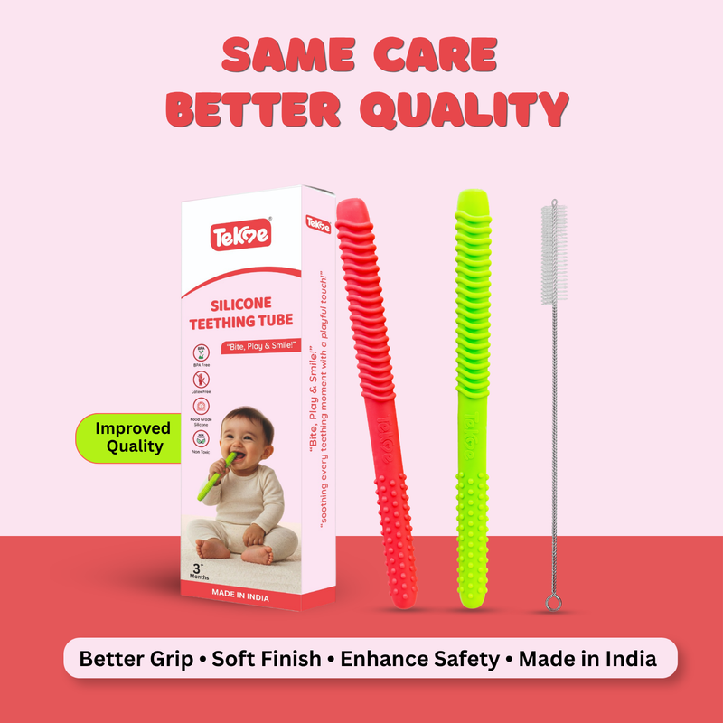 Silicone Baby Teething Tubes Set
